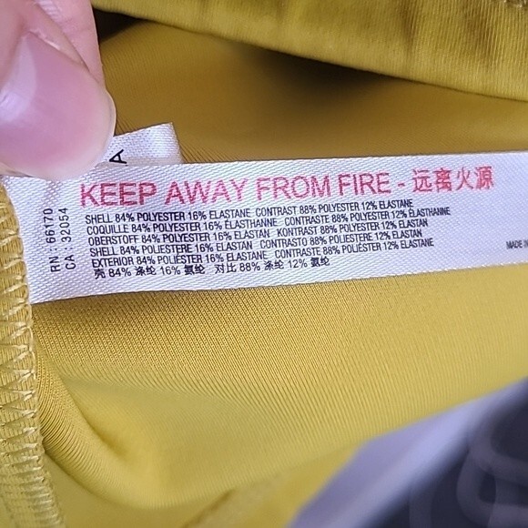 Free People Yellow Reach the Summit Cropped Neoprene Hoodie workout jacket Small - Picture 6 of 12